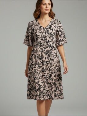 GUDRUN SJODEN Gudrun Sjödén women’s floral print dress size small short sleeve